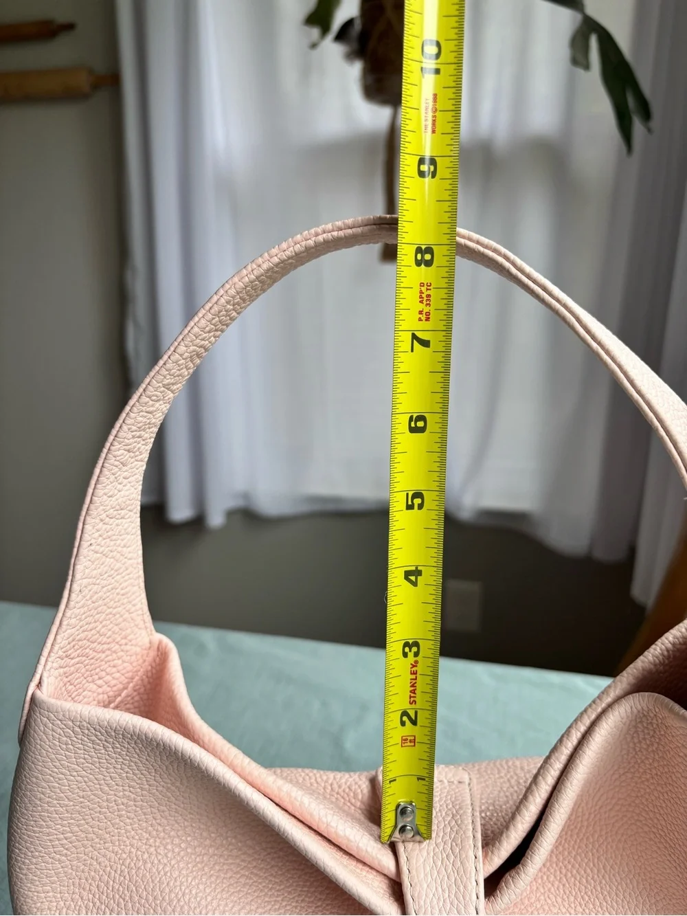 Dooney & Bourke Pebbled Leather Hobo Shoulder Bag in Blush Pink Gold Hardware